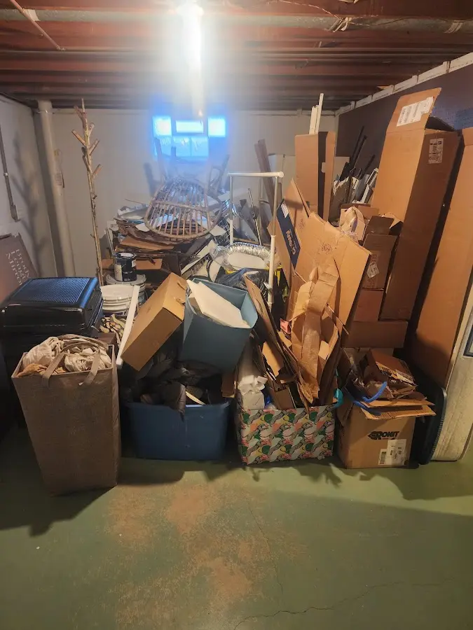 Roll-off dumpster container at job site for Cleanout Dumpster Rental in Wappinger